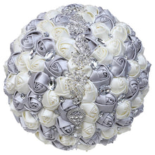 Load image into Gallery viewer, Bridal Accessories - Wedding Rhinestones Trim Flower Bouquets