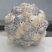 Load image into Gallery viewer, Bridal Accessories - Wedding Rhinestones Trim Flower Bouquets