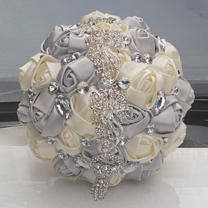 Bridal Accessories - Wedding Rhinestones Trim Flower Bouquets