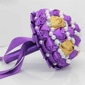 Bridal Accessories - Wedding Rhinestones Trim Flower Bouquets