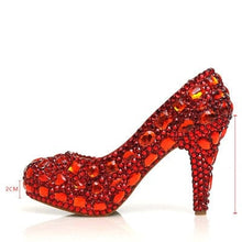 Load image into Gallery viewer, Women’s Beautiful Crystal Design Shoes – Fashion Footwear