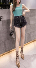 Load image into Gallery viewer, Women’s Street Style Denim Shorts - Ailime Design