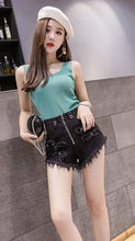 Load image into Gallery viewer, Women’s Street Style Denim Shorts - Ailime Design