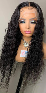 Curley Black Lace Front Human Hair Wigs -  Ailime Designs