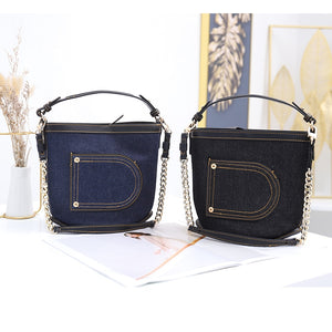 Bucket Design Denim Handbags - Ailime Designs