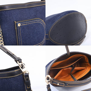 Bucket Design Denim Handbags - Ailime Designs