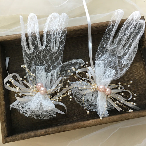 Elegant Bridal Wedding Gloves - Ailime Designs