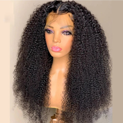 Curley Kinky Black Lace Front Human Hair Wigs -  Ailime Designs