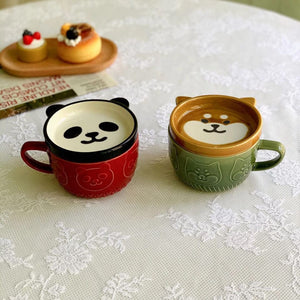 Bear Design 2pc Lid & Cup Coffee Sets - Ailime Designs