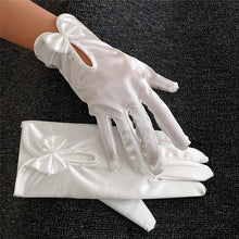 Load image into Gallery viewer, Bridal Lace Trim Gloves – Fine Quality Wedding Accessories