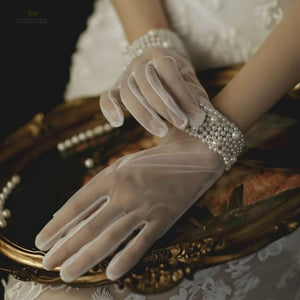 Bridal Lace Trim Gloves – Fine Quality Wedding Accessories