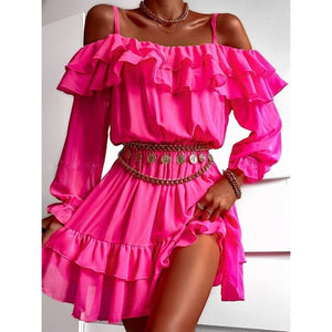 Women’s Red Hot Stylish Fashion Apparel - Ruffle Tier Dresses