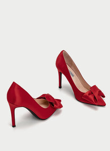 Women’s Red Hot Stylish Fashion Apparel - Satin Pump Heels