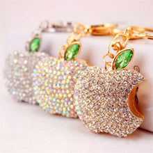 Load image into Gallery viewer, Apple Rhinestone Keychain Holders - Ailime Designs