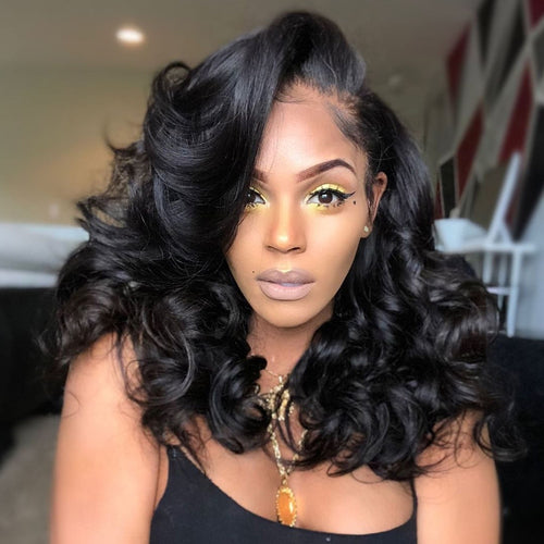 Bodywave Black Lace Front Human Hair Wigs -  Ailime Designs