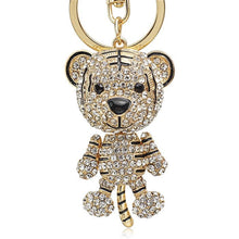 Load image into Gallery viewer, Tiger Rhinestone Keychain Holders - Purse Accessories