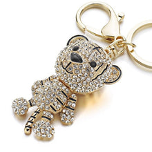 Load image into Gallery viewer, Tiger Rhinestone Keychain Holders - Purse Accessories