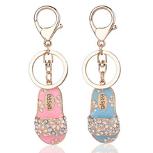 Load image into Gallery viewer, Crystal &amp; Pearl Design Rhinestone High heel Keychain Holders - Purse Accessories