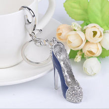 Load image into Gallery viewer, Crystal &amp; Pearl Design Rhinestone High heel Keychain Holders - Purse Accessories