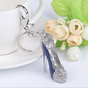 Crystal & Pearl Design Rhinestone High heel Keychain Holders - Purse Accessories