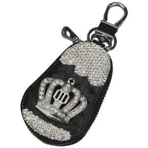 Crown Rhinestone Storage Keychain Holders - Purse Accessories