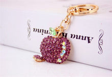 Load image into Gallery viewer, Apple Rhinestone Keychain Holders - Ailime Designs