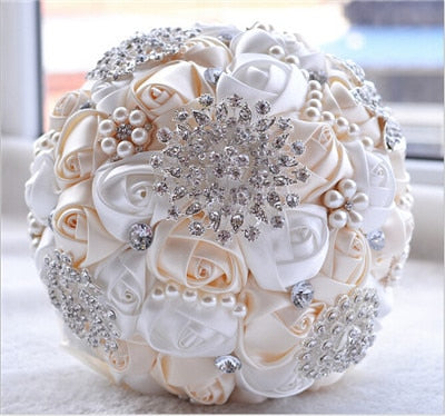 Unique Design Elegant Silk Satin Bouquet Flowers