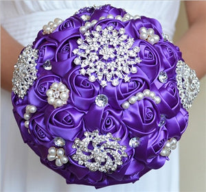 Unique Design Elegant Silk Satin Bouquet Flowers