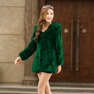 Women's Genuine Rex Rabbit Fur Coats - Ailime Designs - Ailime Designs