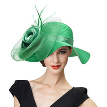 Load image into Gallery viewer, Doubles Down Women&#39;s Derby Style Fancy Rose Motif Design Hats - Ailime Designs