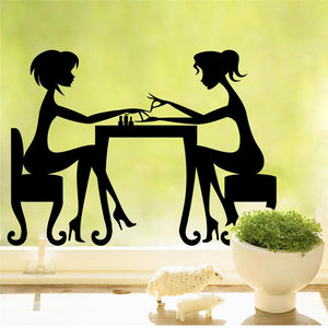 Beauty Salon Manicurist Wall Decal Stickers - Ailime Designs - Ailime Designs