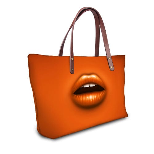 Women’s 3D Lips Expressions Screen-Printed Tote Bags – Fine Quality Accessories - Ailime Designs