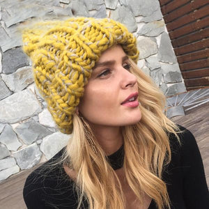 Women's Cone-Shaped Oversize Loop Knitted Beanies - Ailime Designs