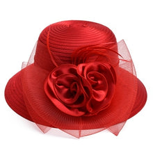 Load image into Gallery viewer, Doubles Down Women&#39;s Derby Style Fancy Rose Motif Design Hats - Ailime Designs