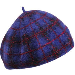 Cool Plaid European Poet Style Beret Caps For Women - Ailime Designs - Ailime Designs