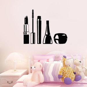 Beauty Salon Cosmetics Wall Decal Stickers - Ailime Designs - Ailime Designs