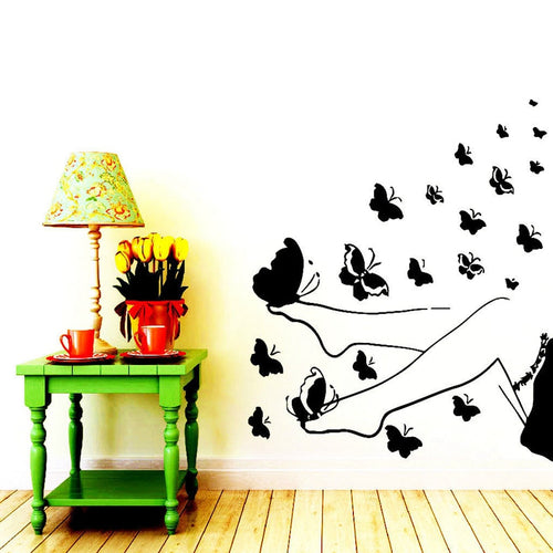 Legs & Butterflies Motif Vinyl Spa Wall Decals - Ailime Designs - Ailime Designs