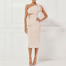 Load image into Gallery viewer, Women&#39;s Decorative Shoulder &amp; Waistline Tie Dresses w/ Hollow-cuts