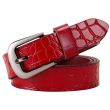 Load image into Gallery viewer, Women&#39;s High Quality Crocodile Leather Belts