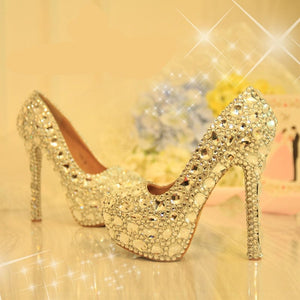 Women’s Beautiful Crystal Design Shoes – Fashion Footwear