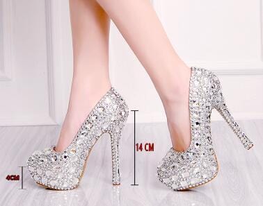 Women’s Beautiful Crystal Design Shoes – Fashion Footwear