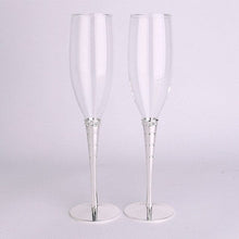 Load image into Gallery viewer, Cool Crystal Ring Drape Design Champagne Glasses - Ailime Designs