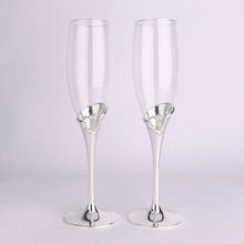 Load image into Gallery viewer, Cool Crystal Ring Drape Design Champagne Glasses - Ailime Designs