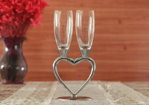 Cool Crystal Ring Drape Design Champagne Glasses - Ailime Designs