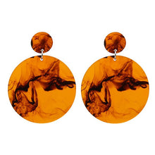 Load image into Gallery viewer, Beautiful Round Smoke Design Acrylic Resin Stud Earrings – Fashion Ear Accessories - Ailime Designs