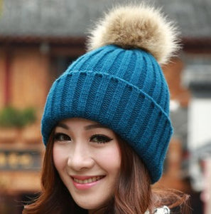 Thermal Protection Sphere Knitted Beanie Caps - Pompom Top Accessories - Ailime Designs