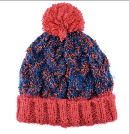 Women's Beanies - Winter Knit Pompom Hat Accessories w/ String Pompom - Ailime Designs