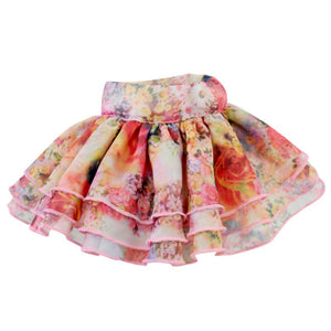 Vintage Roses Printed Dog TUTU Skirt Cute Pets Dog Ball Gown For Dogs Pet Clothes Supplies - Ailime Designs