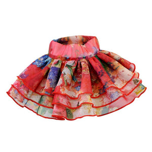 Vintage Roses Printed Dog TUTU Skirt Cute Pets Dog Ball Gown For Dogs Pet Clothes Supplies - Ailime Designs