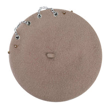 Load image into Gallery viewer, Women&#39;s Cashmere Beret Caps w/ Chain-link Design